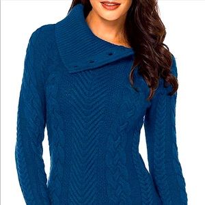 Turtleneck Long Sleeve Elasticity sweater dress